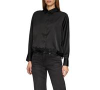 Satin-Bluse mit Spitzen-Detail 44 schwarz 2156328.9999.44
