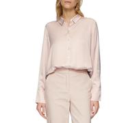 s.Oliver BLACK LABEL Bluse Satinierte Longbluse mit Falten-Details Blau/Pink Gr. 36
