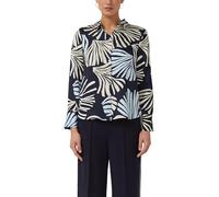 s.Oliver BLACK LABEL Bluse – Satinierte Viskose, All-over-Print, Manschetten – Mehrfarbig Gr. 44
