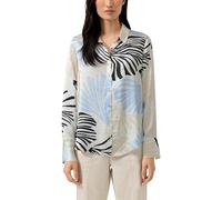 s.Oliver Satinierte Viskose-Bluse mit All-Over-Print und Manschetten