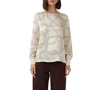 Satinierte Viskose-Bluse mit Print 42 creme 2170389.07A3.42