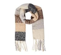 Schal mit Fransen und mehrfarbigem Karo-Muster ONESIZE creme|mehrfarbig 2173001.02N7.ONESIZE