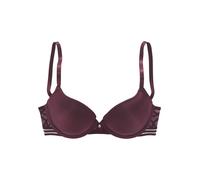 Schalen-BH S.OLIVER "Milene", Damen, Gr. 75, Cup B, lila (cassis), Spitze, Obermaterial: 60% Polyamid, 35% Polyester, 5% Elasthan, modisch, BHs, mit Bügel und hübschem Spitzenrücken, Dessous (48926020