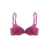 Schalen-BH S.OLIVER "Pauline", Damen, Gr. 70, Cup C, lila (beere), Spitze, Obermaterial: 62% Polyamid, 23% Polyester, 15% Elasthan, BHs, mit Bügel und hübschem Spitzenrücken, Dessous (27214436-70) bee