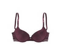 Schalen-BH S.OLIVER "Milene", Damen, Gr. 75, Cup B, lila (cassis), Spitze, Obermaterial: 60% Polyamid, 35% Polyester, 5% Elasthan, modisch, BHs, mit Bügel und hübschem Spitzenrücken, Dessous (48926020