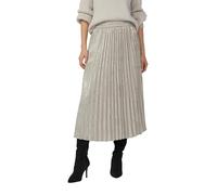 Schimmernder Plissee-Rock mit Elastikbund in Midi-Länge 42 creme 2173379.07W1.42
