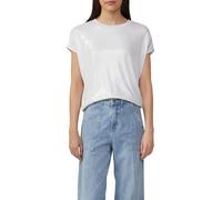 Schimmerndes T-Shirt mit Ripp-Struktur 42 weiß 2164174.0100.42