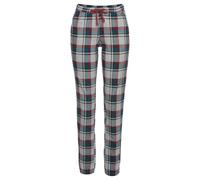 Schlafhose S.OLIVER, Damen, Gr. 36/38, N-Gr, bunt (weiß, weinrot, petrol, kariert), Jersey, Obermaterial: 50% Baumwolle, 50% Viskose, gemustert, kariert, mehrfarbig, Basic, Basic lang, Hosen Schlafhos