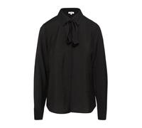 Strukturierte Bluse mit abnehmbarer Schluppe 36 schwarz
