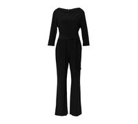 Fließender Jumpsuit mit Wasserfall-Ausschnitt und Bindegürtel 42 schwarz 2168623.9999.42