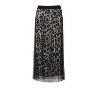 s.Oliver BLACK LABEL Ausgestellter Plissee-Rock mit semitransparenten Oberrock in Black, Größe 40