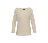 Strickpullover S.OLIVER BLACK LABEL, Damen, Gr. 44, beige (sand), Feinstrick, Obermaterial: 90% Viskose, 10% metallisierte Fasern, glänzend, casual, regular fit taillenbedeckt, U-Boot-Ausschnitt, Lang