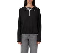 Scuba-Hoodie mit Fledermausärmeln und regulierbarem Saum 48 schwarz 2170102.9999.48