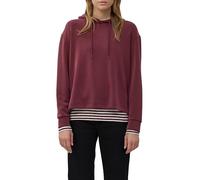 Hoodie S.OLIVER, Damen, Gr. 44, dunkelrot, Sweatware, Obermaterial: 47% Modal, 41% Polyester, 12% Elasthan, unifarben, casual, regular fit Po-bedeckend, ohne Ausschnitt, Langarm Rippbündchen, Sweatshi