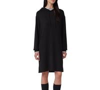 s.Oliver Scuba-Kleid mit Eingrifftaschen und Kapuze Schwarz Gr. 44