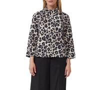 Sweatshirt S.OLIVER BLACK LABEL, Damen, Gr. 38, schwarz leo, Sweatware, Obermaterial: 49% Modal, 45% Polyester, 6% Elasthan, animal-print, bedruckt, casual, relaxed fit taillenbedeckt, ohne Ausschnitt