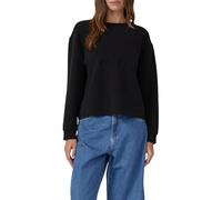 s.Oliver Scuba-Sweatshirt im Relaxed Fit mit Prägung Damen Schwarz Größe 38