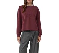 s.Oliver Scuba-Sweatshirt im Relaxed Fit mit Prägung Damen Rot Größe 42
