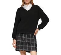 Scuba-Sweatshirt mit V-Ausschnitt 34 schwarz 2154359.9999.34