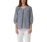 Seersucker-Bluse mit 3/4-Ärmeln und Raffung 36 blau|weiß 2176339.57N0.36