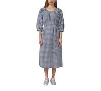 Seersucker-Kleid mit Raffung und Gürtel 46 blau|weiß 2176344.57N0.46