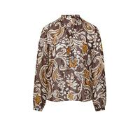 Semitransparente Chiffon-Bluse mit All-over-Print 42 braun|mehrfarbig 2170029.89A2.42