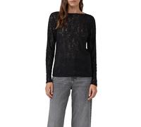 Semitransparentes Langarmshirt aus weicher Jersey-Spitze 42 schwarz 2172312.9999.42