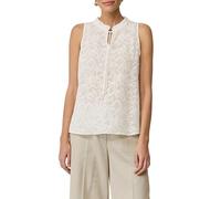 s.Oliver BLACK LABEL Jacquard-Top mit Schnürung und Rüschenkragen Ecru 46