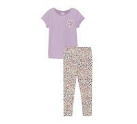 Set aus T-Shirt im A-Shape und Leggings mit All-over-Print 128/134 lila|creme|mehrfarbig 2179588.4615.128_134