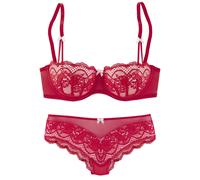 Set: Schalen-BH S.OLIVER Gr. 75 (36/38), Cup A, rot (rot, rose) Damen BH-Sets (44185328-75) rot, rose