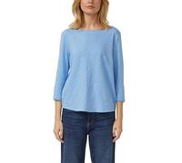 s.Oliver Shirt mit Flammgarnstruktur – 3/4-Ärmel Blau Größe 46