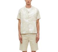 Resort Fit: Leichtes Baumwoll-Leinen-Hemd mit All-over-Print M beige|creme 2178852.81A0.M