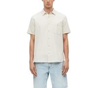 Regular Fit: Fein strukturiertes Kurzarmhemd S beige 2180685.93G3.S
