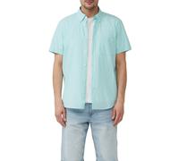 s.Oliver Regular Fit Kurzarmhemd mit Struktur-Streifen und Button-Down-Kragen Minze L