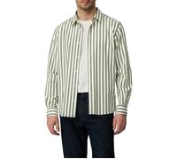 Regular Fit: Gestreiftes Langarmhemd aus Baumwollstretch S creme|olive 2165156.79G1.S