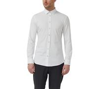 Tailored Fit: Langarmhemd aus Edeljersey mit All-over-Print 39 weiß 2174644.01A0.39