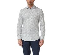 Tailored Fit: Gemustertes Langarmhemd aus Comfortstretch 41 weiß 2174648.01A1.41