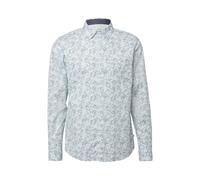 s.Oliver Hemd Slim Fit – Langarm mit All-over-Print & Kentkragen – Weiß/Mehrfarbig Gr. S