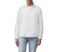 s.Oliver Hemd Regular Fit – Gestreift, Baumwoll-Leinen-Mix – Weiß XXL