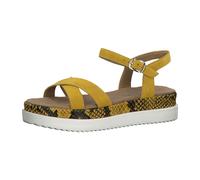 s.Oliver shoe.com Da.-Sandalette 5-5-28201-24/617 SUN/SNAKE FS 2020 für Damen, gelb, Größe 38 EU
