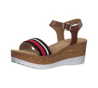 s.Oliver shoe.com Woms Sandals 5-5-28327-24/389 COG./BLU.STRIP FS 2020 für Damen, braun, Größe 37 EU