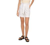 Shorts aus Leinenmix mit Gummizug 44 weiß