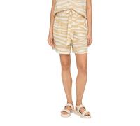 Shorts aus Leinenmix mit Gummizug 36 Beige