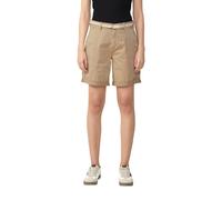 Chinoshorts S.OLIVER, Damen, Gr. 44, N-Gr, beige (sesame beige), Obermaterial: 98% Baumwolle, 2% Elasthan, unifarben, casual, regular fit kniefrei, Hosen, mit geflochtenem Gürtel (60245439-44) sesame