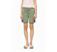 Elastische Shorts mit geflochtenem Gürtel und Garment Dye 48 Grün 2161341.7369.48