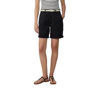 s.Oliver Shorts – mit geflochtenem Gürtel, Garment Dye – Schwarz Größe 34