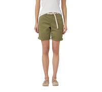 s.Oliver Bermudas Red Label Damen Baumwollstretch mit geflochtenem Gürtel Khaki Gr. 34