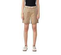 Chinoshorts S.OLIVER, Damen, Gr. 44, N-Gr, beige (sesame beige), Obermaterial: 98% Baumwolle, 2% Elasthan, unifarben, casual, regular fit kniefrei, Hosen, mit geflochtenem Gürtel (60245439-44) sesame