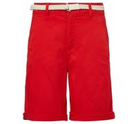s.Oliver RED LABEL Regular Fit Chinoshorts mit geflochtenem Gürtel in Rot, Größe 48