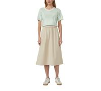 Midi-Twillrock aus Baumwollmix mit Gummizug 42 beige 2174753.8167.42